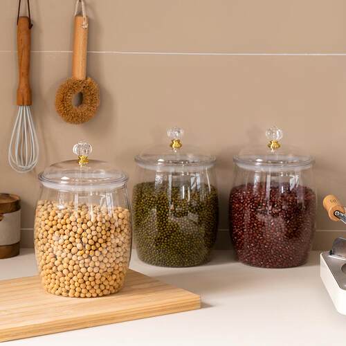 Multifunctional Lidded Empty Bottle Tea Canister Large Grain