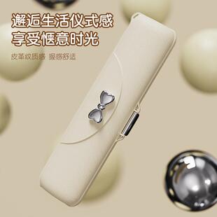 皮纹便携餐具质感筷子勺子套装学生专用收纳盒三件套外出方便携带