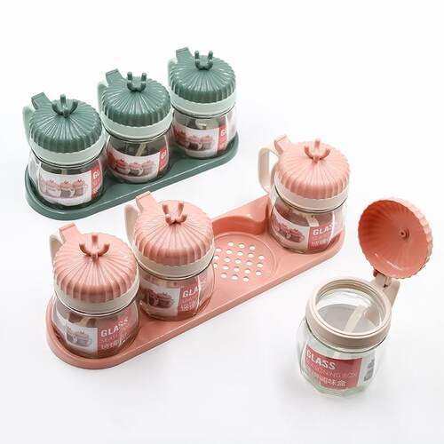 Two-color glass bottle for daily use, kitchen organization,
