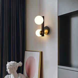 美式现代简约全铜壁灯过道楼梯间玄关入户壁灯具设计师卧室床头灯