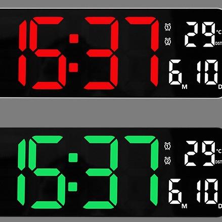 1L星ED钟3寸简约挂钟用客厅时钟大SY-6629字体电子钟组闹钟温度多