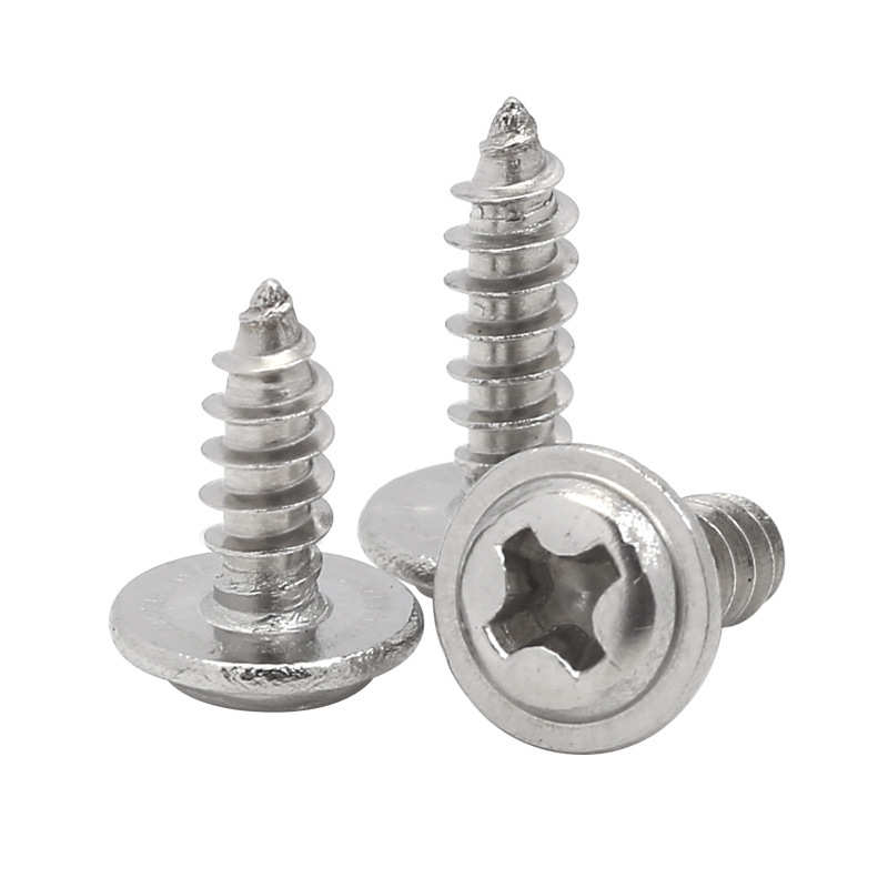 PWA1.5*6螺丝圆头带垫自攻螺钉盘头带介自攻螺丝钉  介子螺丝批发