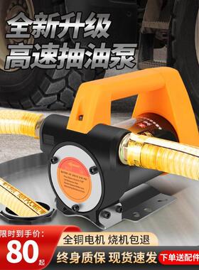 电动抽油泵12v24v220v通用柴油泵输油泵抽油机抽水泵自吸泵加油机