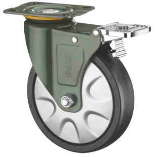 662 150 SUPO向荣动力6寸带双刹车PA尼龙万向脚轮J03S 01A