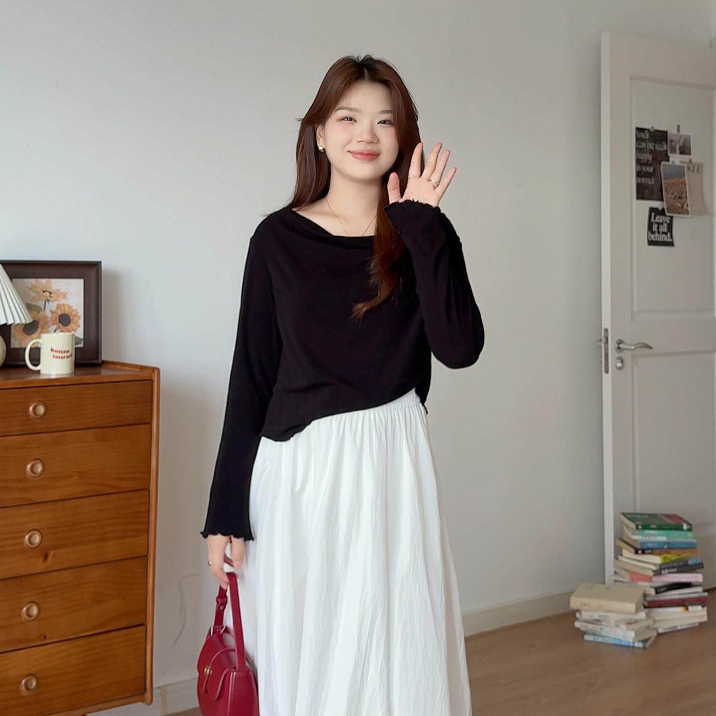 微胖的喵喵大码女装适合胖mm春装穿搭V领针织衫漂亮显瘦上衣 0267