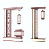 电镀仿铜屏风灯新中式 景观灯仿云石单头庭院灯小区别墅高端路灯