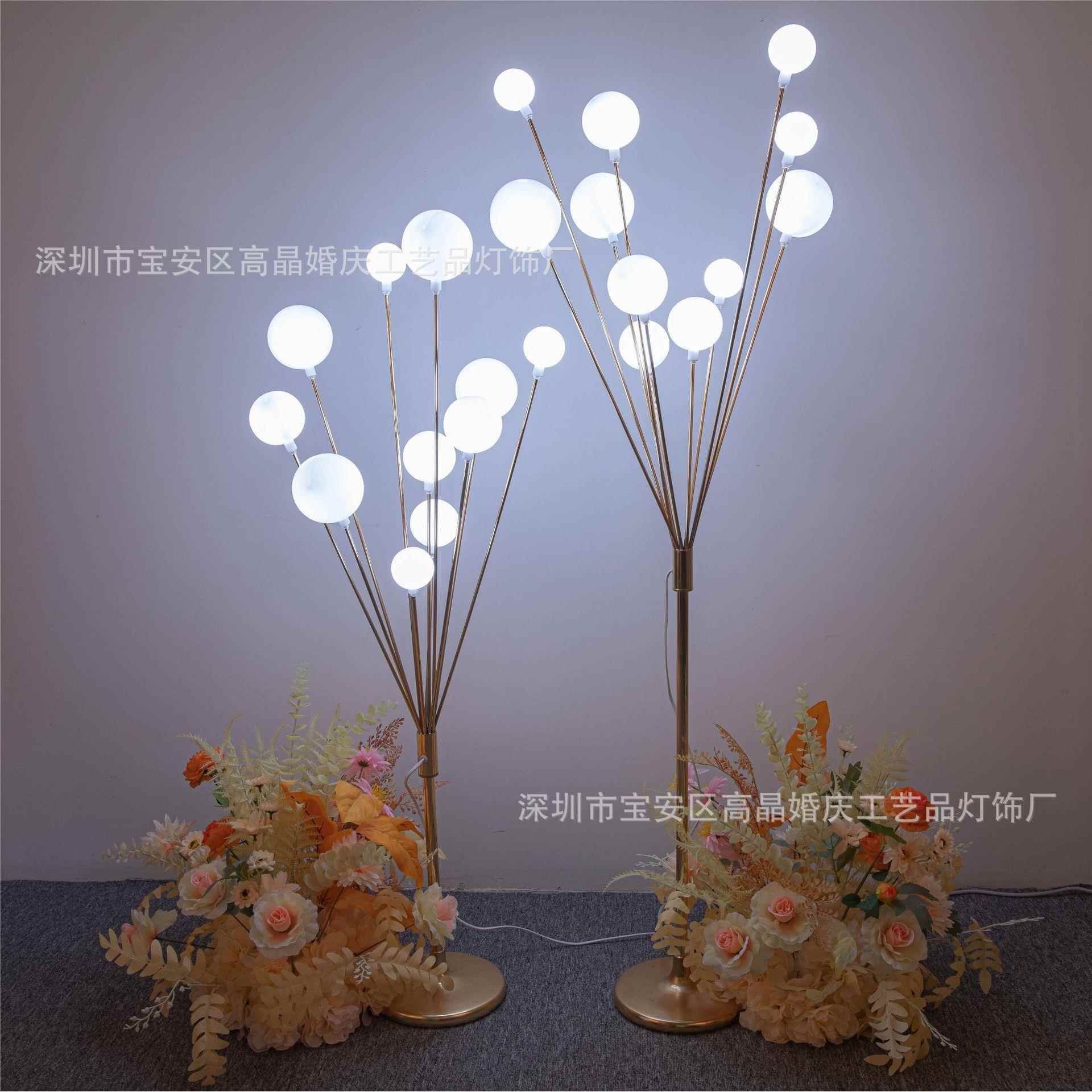 婚庆米道具路引灯婚礼摆件铁舞艺电镀.发幸福果光FYJ树台T台布置