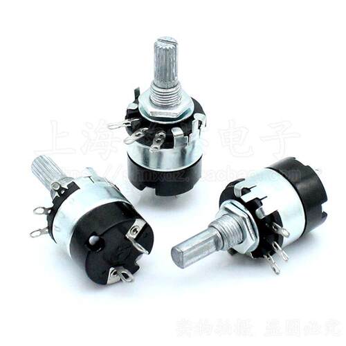 RV137-2带开关碳膜电位器B4K7 4.7K 10K 100K 470K调光调速开关M8