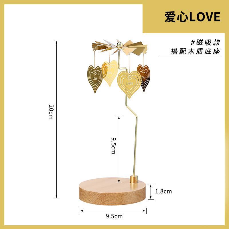 走马灯旋转木马烛台香薰蜡烛杯托台座烛光晚餐氛围感礼物装饰摆件