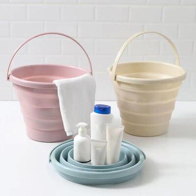 Portable Folding Bucket, Silicone Car Portable Bucket, Outdo