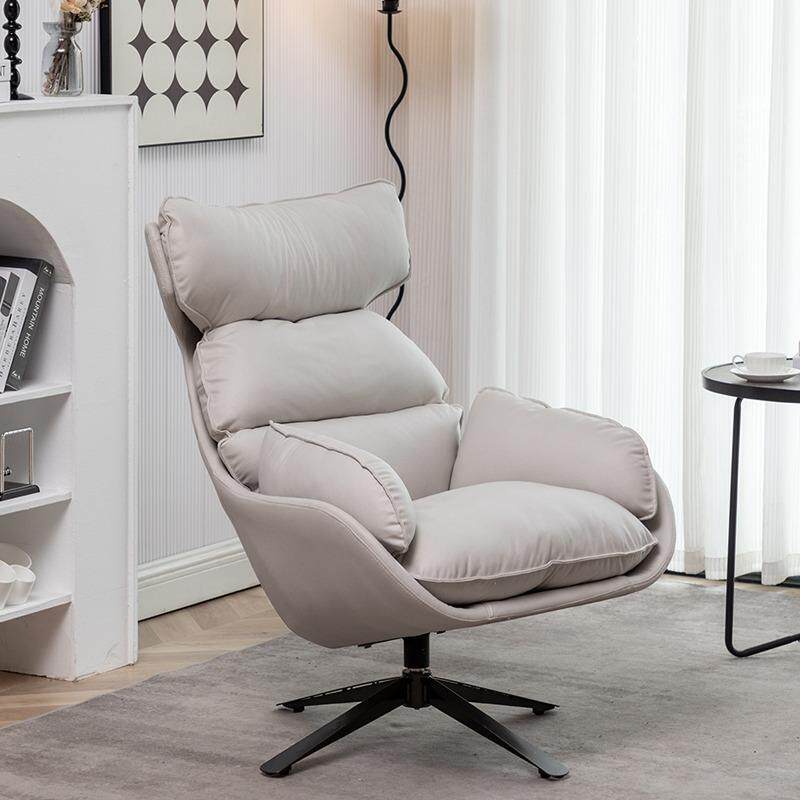 意式羽可转单绒人旋沙发椅家用懒-人高背椅客布艺可厅拆卸老虎椅