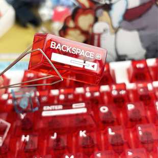 可DIY字符 原厂透明PC发光cherry高度镜面透光键帽123键