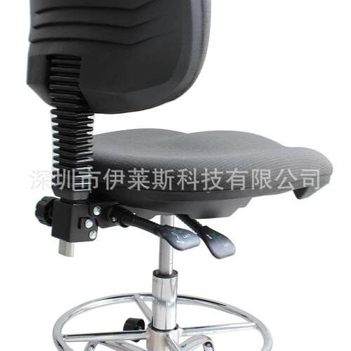 工厂防静电椅子靠背式布料面蓝色浅灰色可选椅子无尘车间椅子