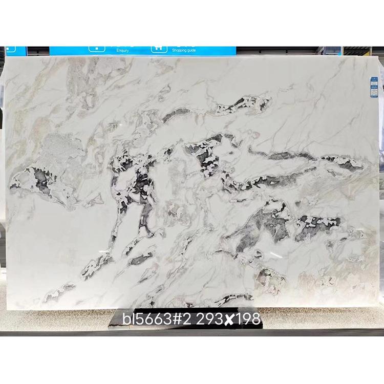 芬底白天然大理石桌面茶几面大理石台面板别墅背景墙外墙石材