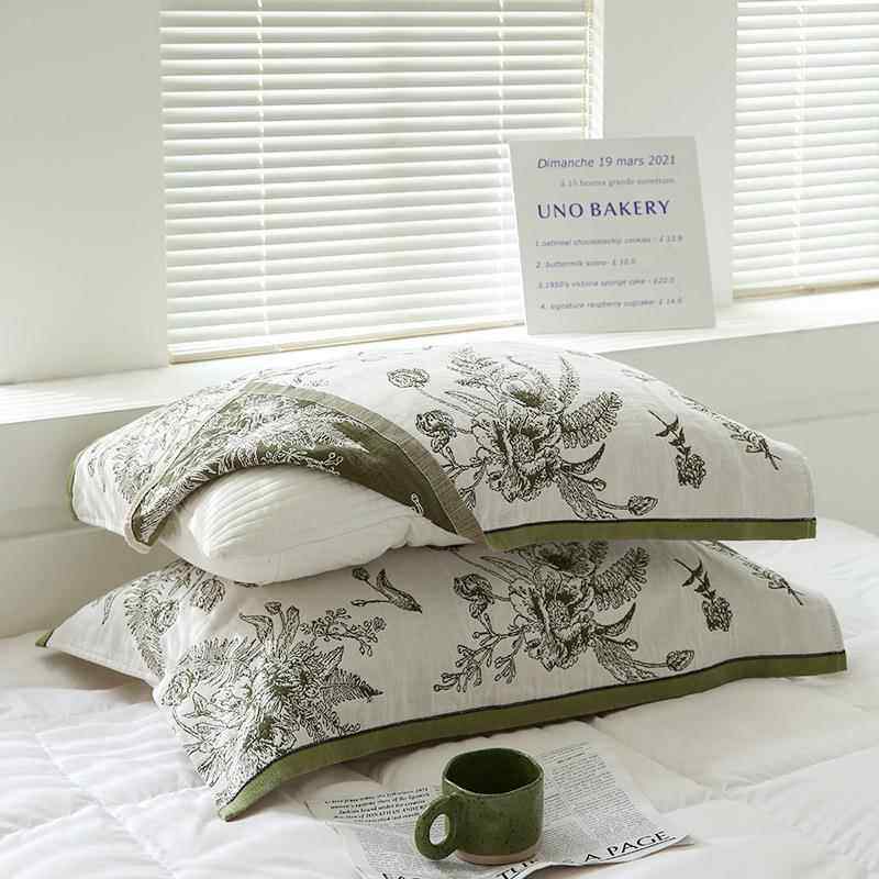 枕巾纯棉一对205新款大号防头油纱布2枕巾无品牌/装防盖滑枕头巾