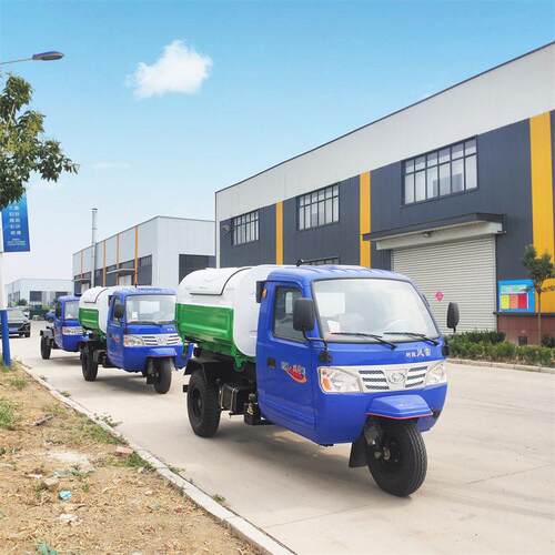 时风三轮勾臂垃圾车 车厢可卸式3方拉臂车 垃圾转运勾背车