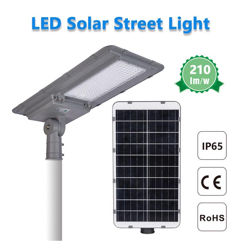 一体化太阳能路灯15W 80W新农村道路工程广场杆灯感应LED庭院灯