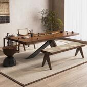 实木茶桌椅组合办公室轻奢现代大板泡茶桌子家用2025新款 高端茶台