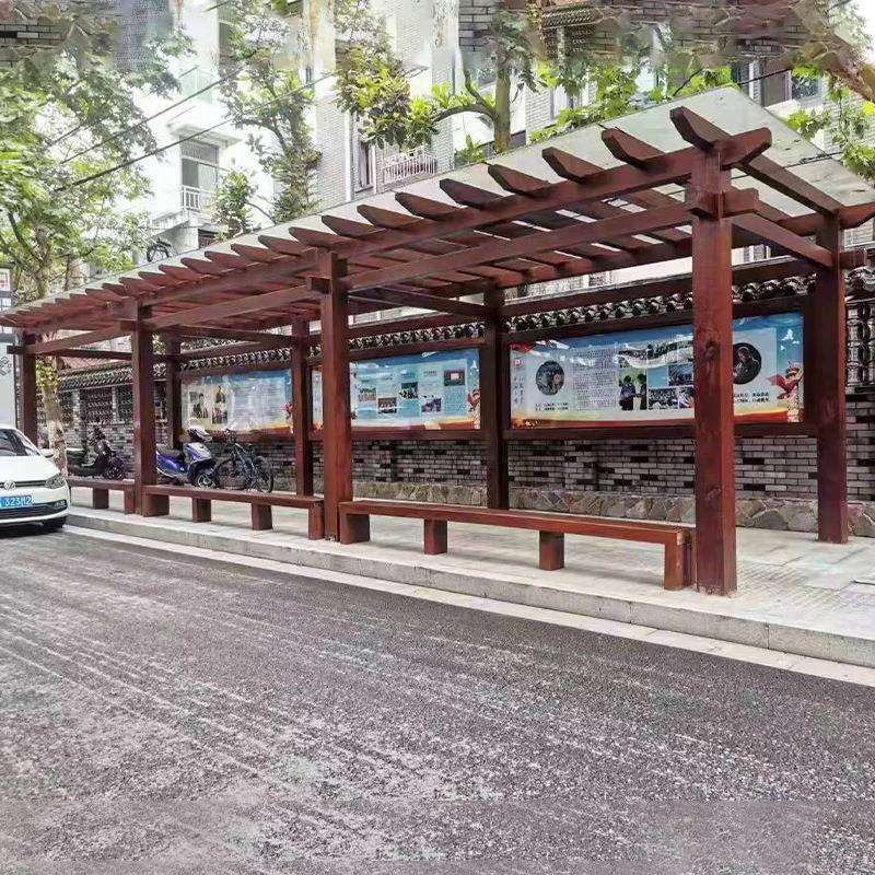 凉亭葡萄架休闲仿古制定防腐木廊架公园庭院亭子户外花架实木木质