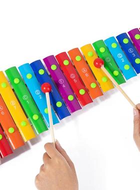 高档小学生大号十五音手敲琴木榉铝乐片铝琴专业打击板乐器儿童音