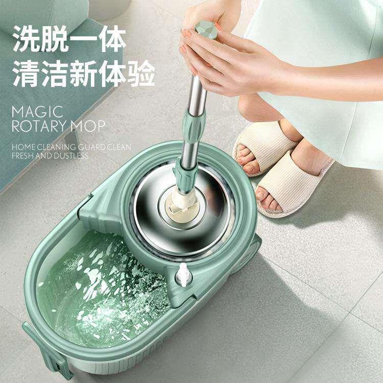 拖把免手洗拖地神器旋转家用杆干湿两用通用平板托把一拖拖布桶净