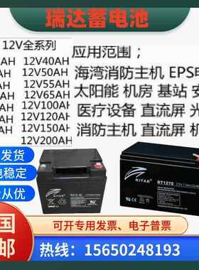 RITAR瑞达蓄电池RT12V7AH5.5AH12AH18AH24AH40A65AH100AH迅达电梯