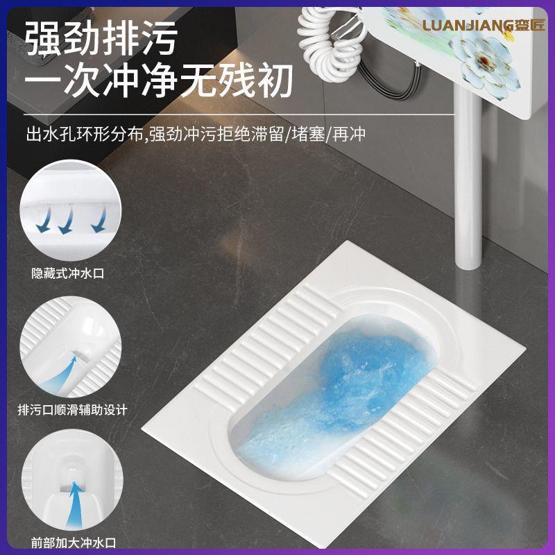 蹲坑大号特大号蹲便池蹲家用水箱便器大便卫生间便器卫生间大便器