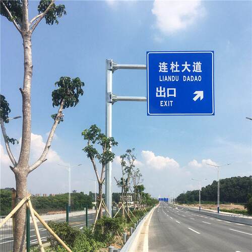 交通F杆悬臂杆 F杆双悬臂式杆件 交通热镀锌圆杆八角杆道路交通杆