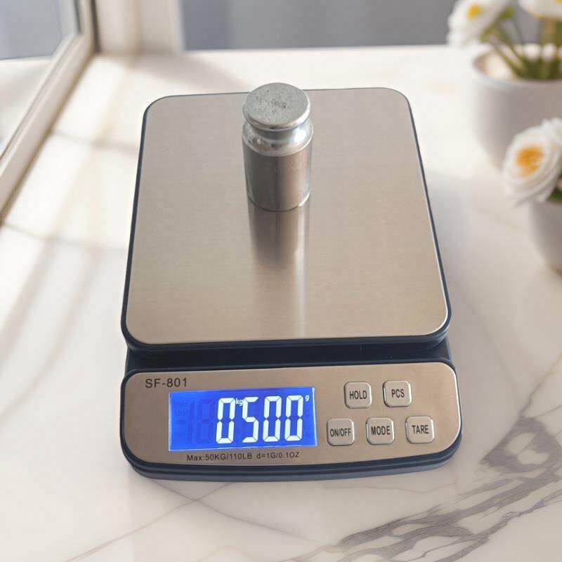 精买菜电子秤用厨房不绣钢电子称台家便SF801携克称50kg便携秤准