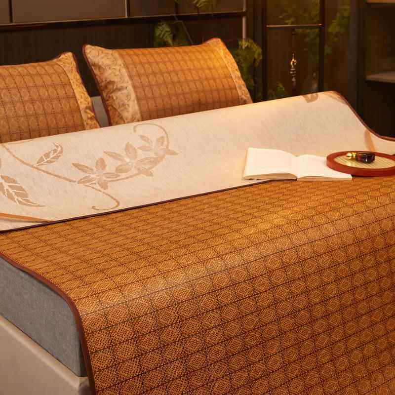 夏季裸双面藤席凉可折叠草席AY3172睡席冰丝席子家用