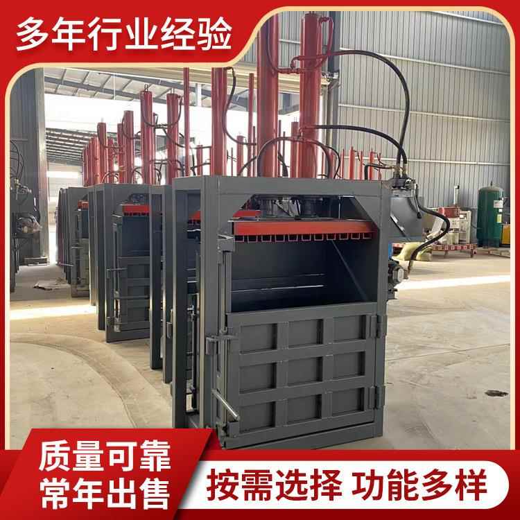 立式饮料瓶废铁废铜液压压块机 棉絮废纸双油缸再生资源打包机