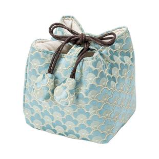 旅行壶袋品茗杯袋织锦手工防摔新中式覆古收纳袋主人杯茶具布艺