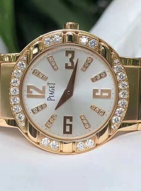 【公价32万】98新28mm伯爵玫瑰金表原镶钻石英女手表正品G0A33031