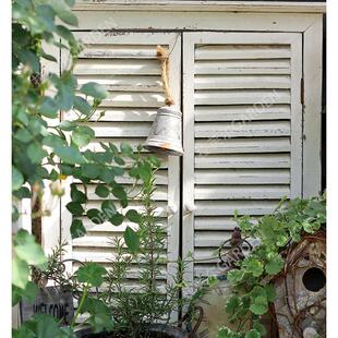 限量清仓 复古实木假百叶窗户装饰壁挂花园杂货壁饰 电表箱遮挡