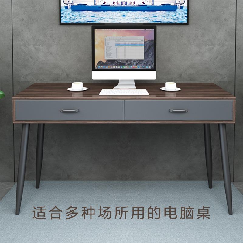 台式电脑桌学生家用写字卧室转角书架组合北欧现代简约伸缩储物柜
