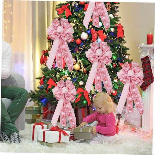 Christmas bows Christmas tree gift box decorative bows蝴蝶结