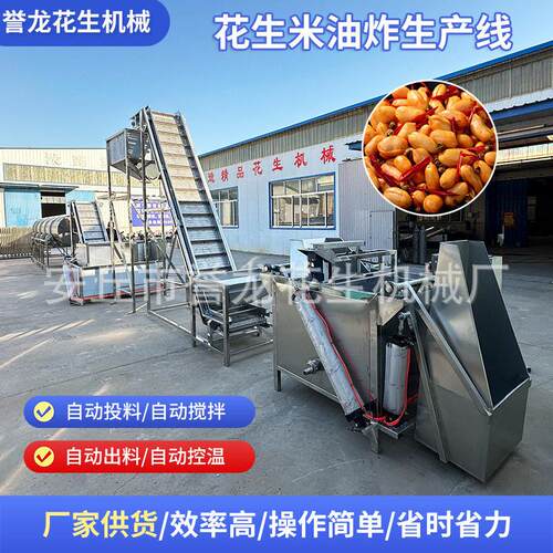腰果核桃脱油花生多味花生怪味豆油炸线新型酒鬼花生油炸生产线