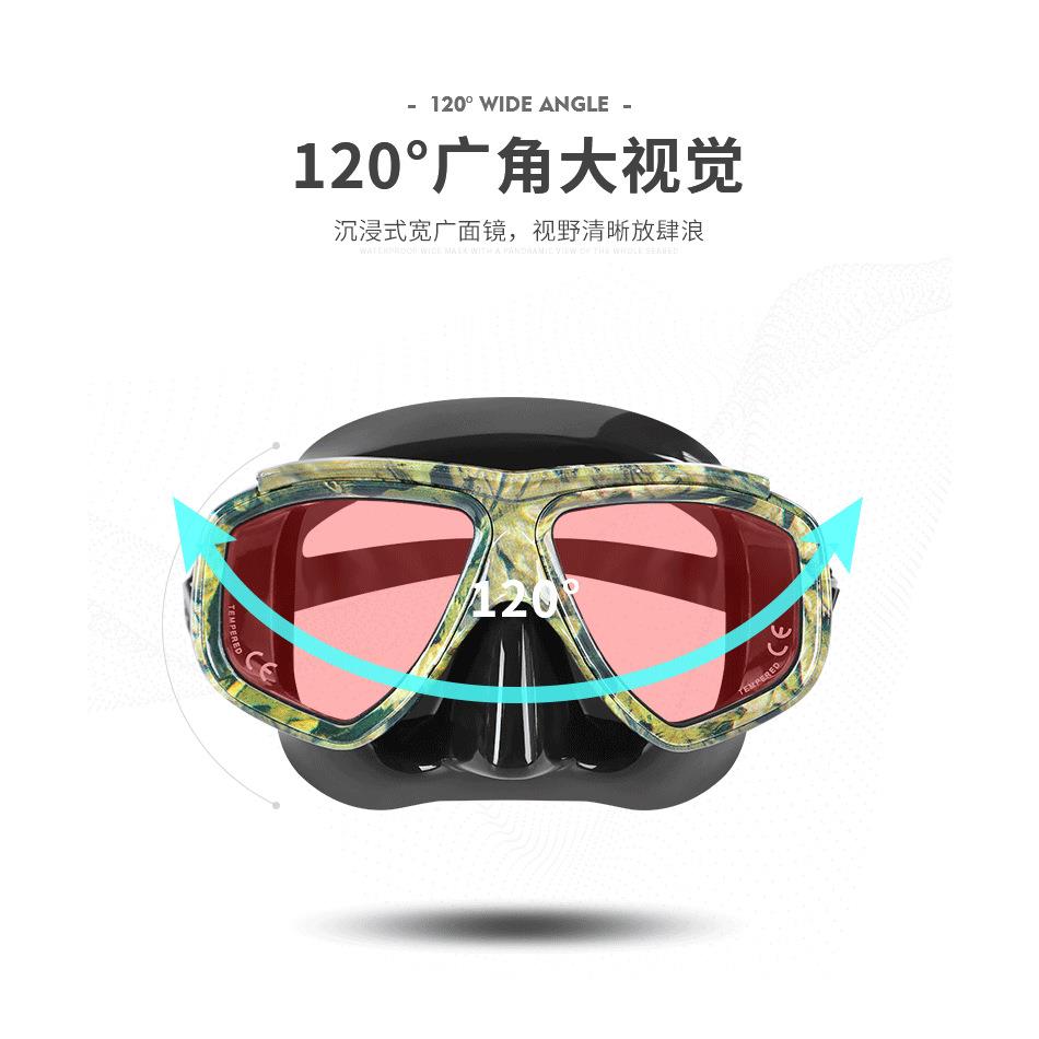 新款直销成人潜水镜可配近视镜片高清防水专业潜水面镜支持跨境跨