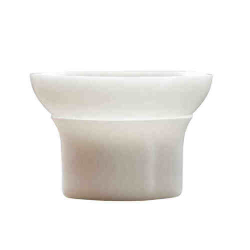 素茶瓷冰羊脂玉一体瓷隔瓷白新款孔茶全漏种玉配件全烧茶具过滤器