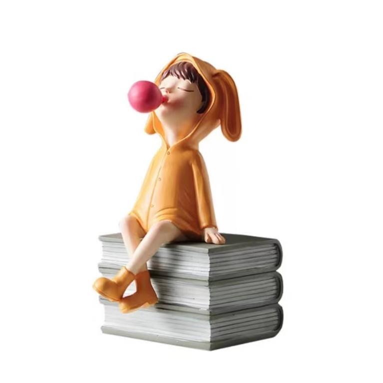 现代创意可面98347147爱女孩吹泡泡桌儿童房电视柜约软装简饰品工