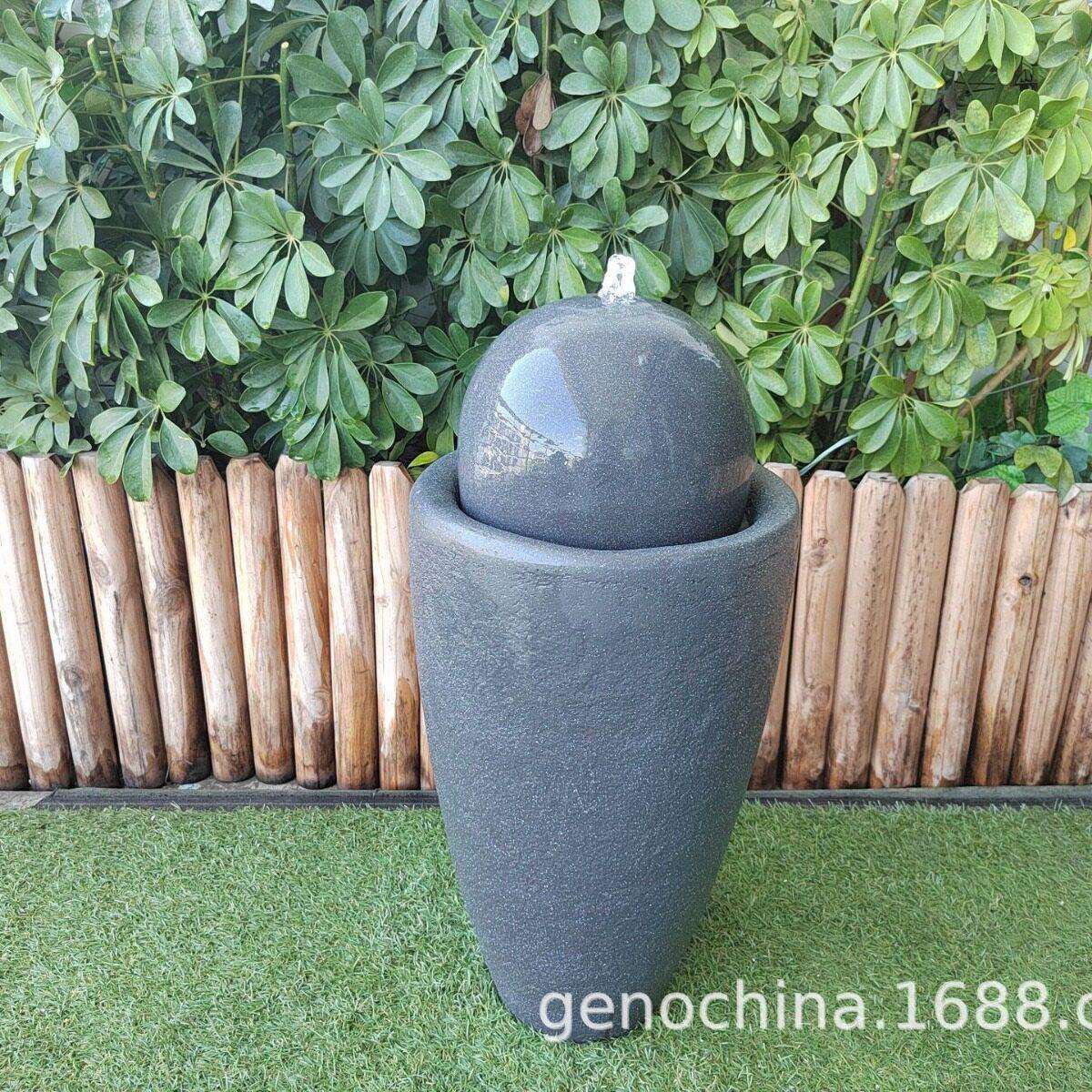 现简约家庭户外花园公室室内流水喷泉工艺品摆件太阳能款-5