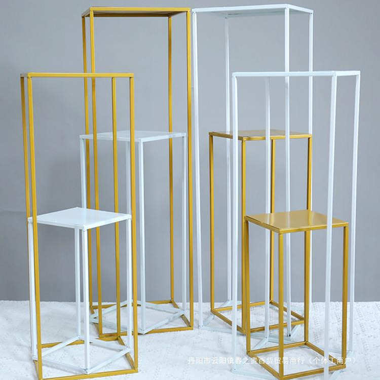 婚庆路引铁艺架子花柱花艺道具甜品台橱窗花架舞台婚礼装饰布置