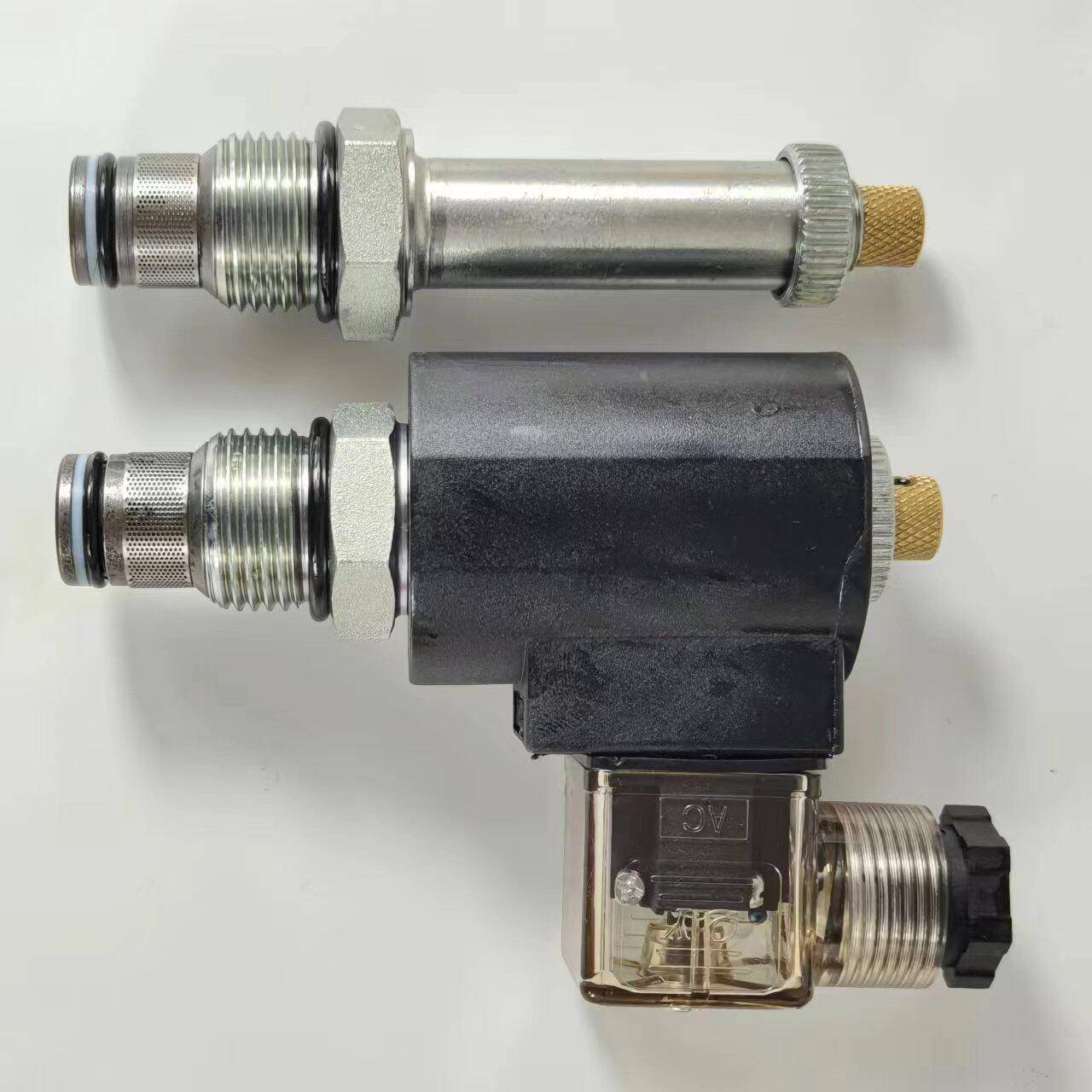 液压螺纹插装保压单向常闭带手动泄压电磁阀DHF10-220H/SV10-20M