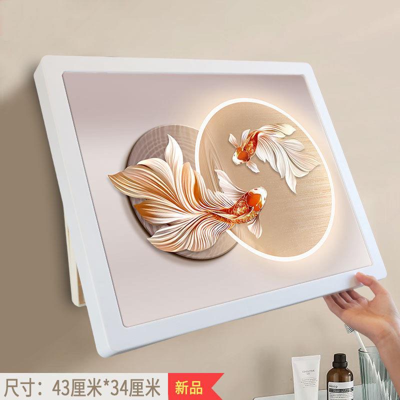 浴室壁画折叠收纳箱免打孔挂墙式卫生间防水洗澡放衣服神器置物架