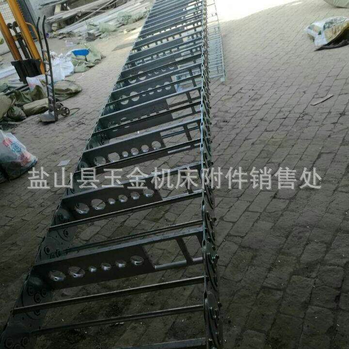 供应TL180打孔式钢铝拖链机床钢制全封闭拖链桥式坦克链