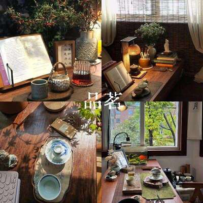 茶桌椅合茶台泡茶茶桌子组办室EJD简约公实木腿新中式家用阳台大