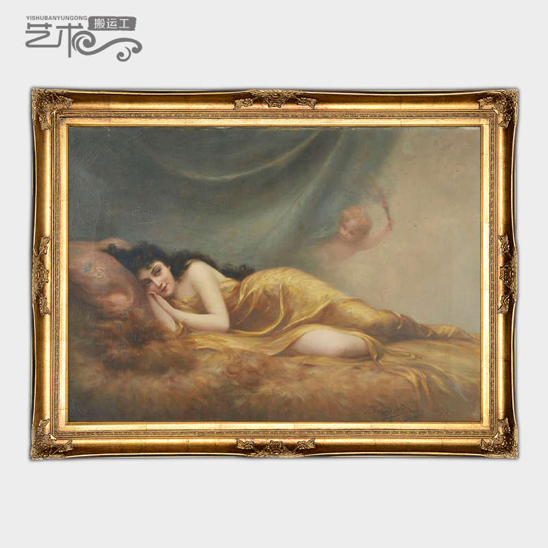 世界名油画高端欧式古典人物睡美人纯手绘别墅客餐厅定制装饰622图片
