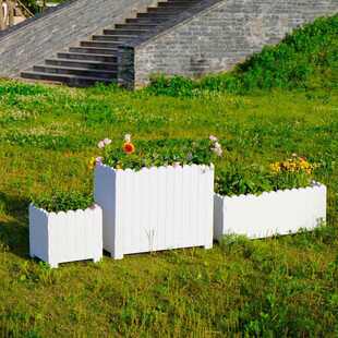 长方形户外花盆PVC花箱防腐防潮花槽种植箱庭院阳台种菜围栏