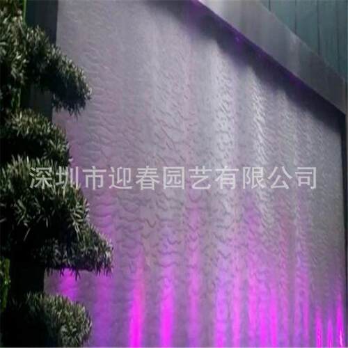 不锈钢钢网水幕安装制作光纤水帘餐厅屏风拉线水帘水幕厂家广东