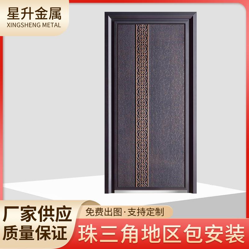 厂家高端别墅铝合金防盗门现代酒店轻奢防火防爆入户门